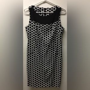 AGBdress Sz 12 Black White Polka Dot Off The Shoulder Dress